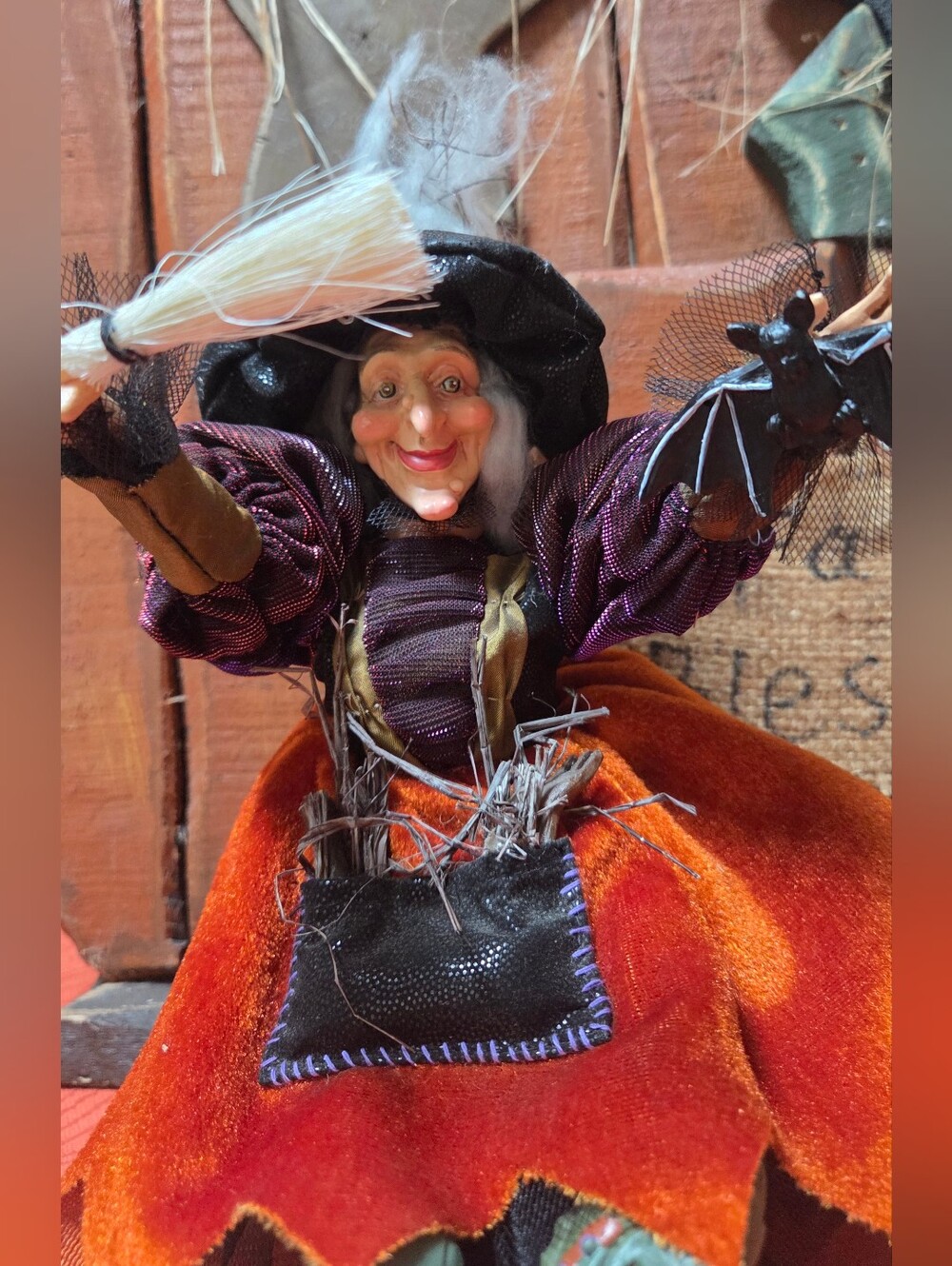 Halloween Whimsical Shelf Witch